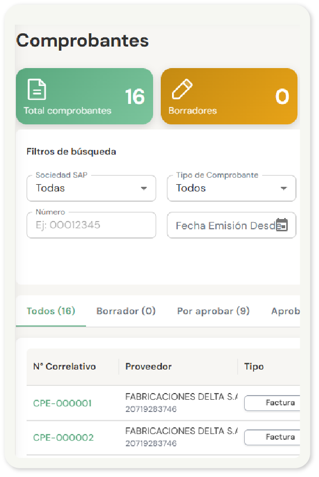 Plataforma de Proveedores