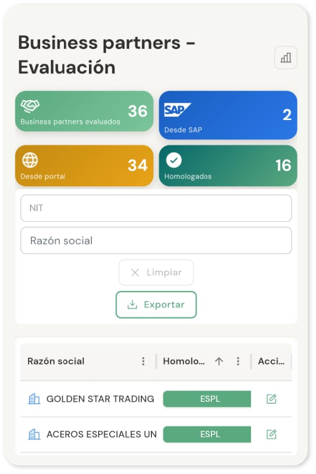 Gestión de proveedores