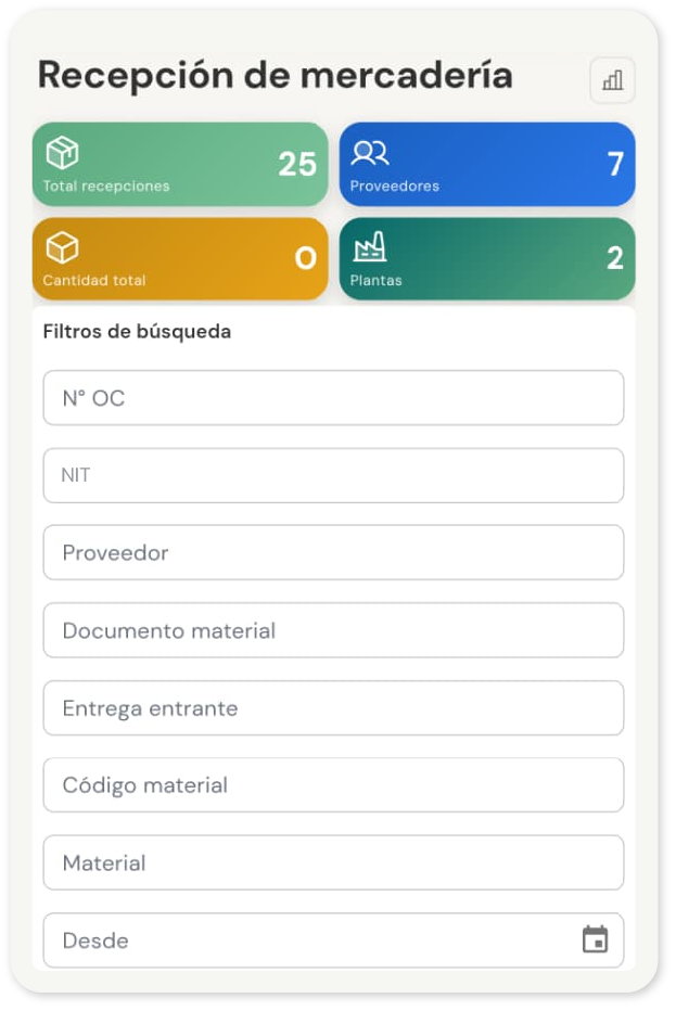 Gestión de portal de proveedores
